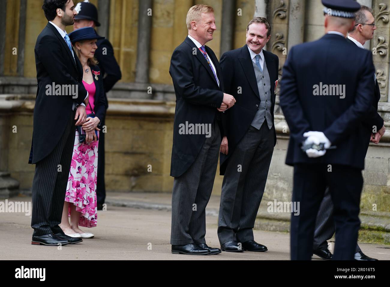 Il Vice primo Ministro Oliver Dowden arriva in vista della cerimonia di incoronazione del Re Carlo III e della Regina Camilla all'Abbazia di Westminster, Londra. Data immagine: Sabato 6 maggio 2023. Foto Stock