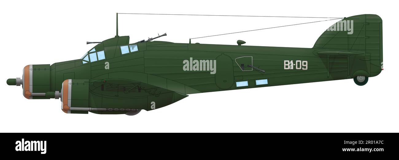 Savoia-Marchetti SM.79bis Sparviero della 1a Squadriglia dell'Aeronautica Nazionale Repubblicana, aprile 1944 Foto Stock