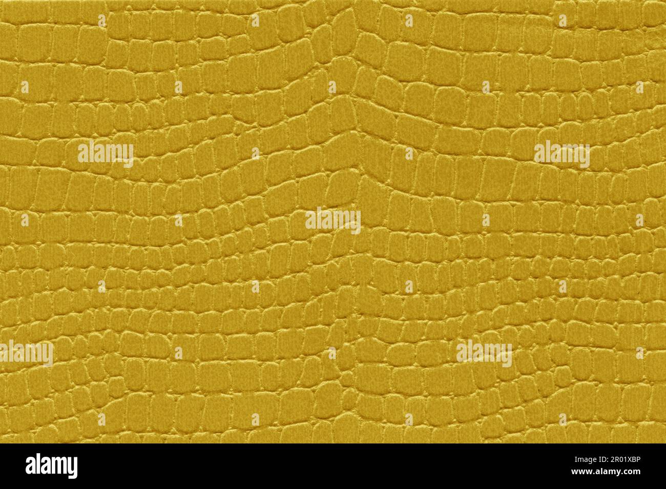 Pelle rettile gialla. sfondo texture pelle di coccodrillo Foto Stock