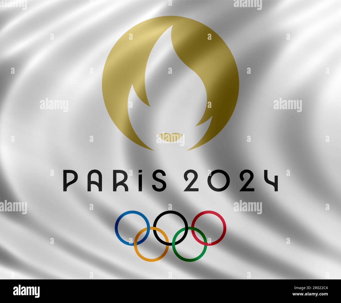Bandiera Olimpica 3x5 Piedi - 5 Anelli Colori Parigi 2024, Venditore USA