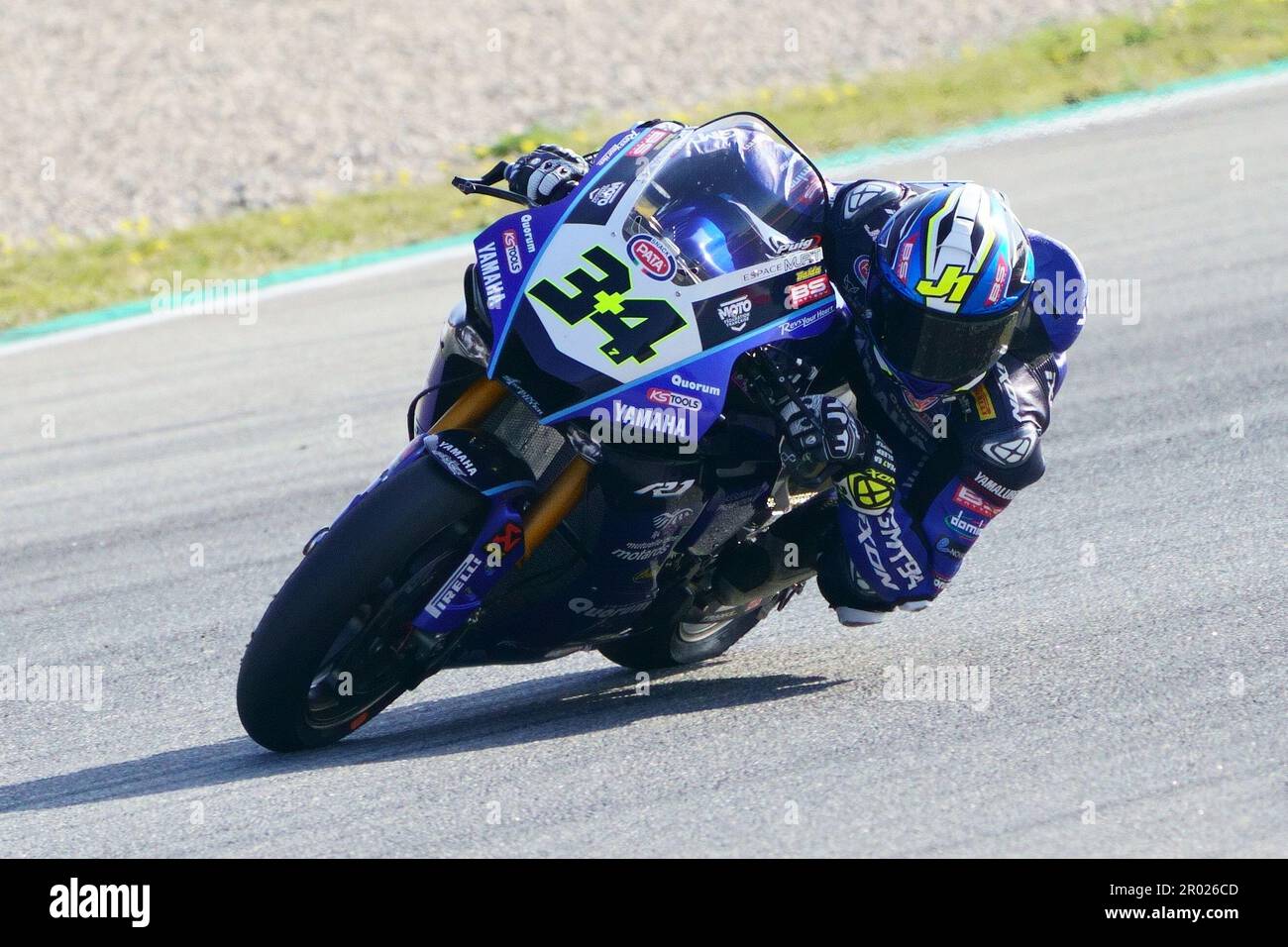 6th maggio 2023: Circuit de Barcelona, Catalunya, Barcellona, Spagna: FIM World Superbike Championship Barcellona 2023: Prove libere, Lorenzo Baldassarri, GMT94 pilota Tamaha Yamaha YZF R1 Foto Stock