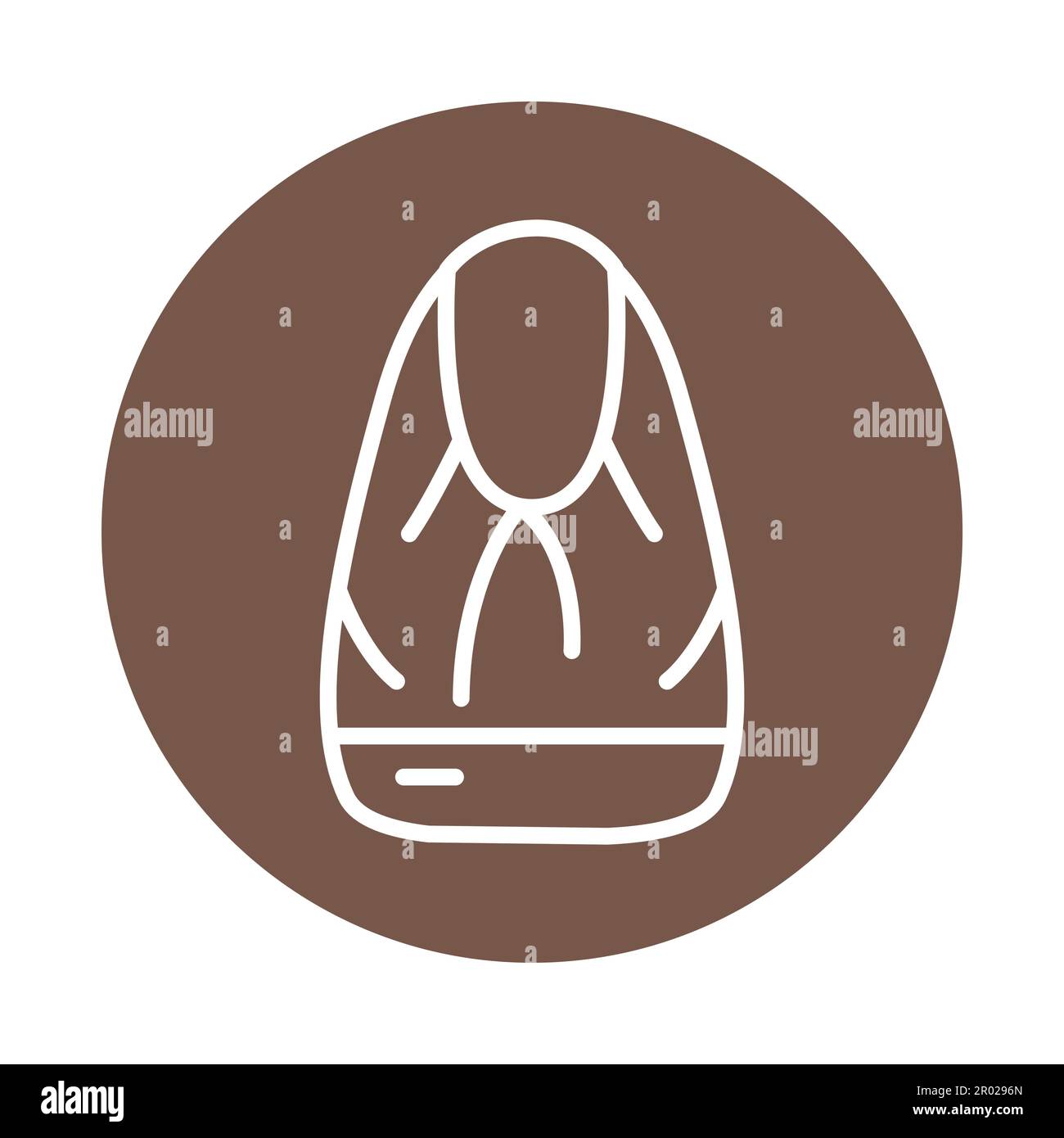 Icona del colore della linea Hobo BAG. Elemento vettoriale isolato. Pittogramma a contorno per pagina web, app mobile, promo Illustrazione Vettoriale