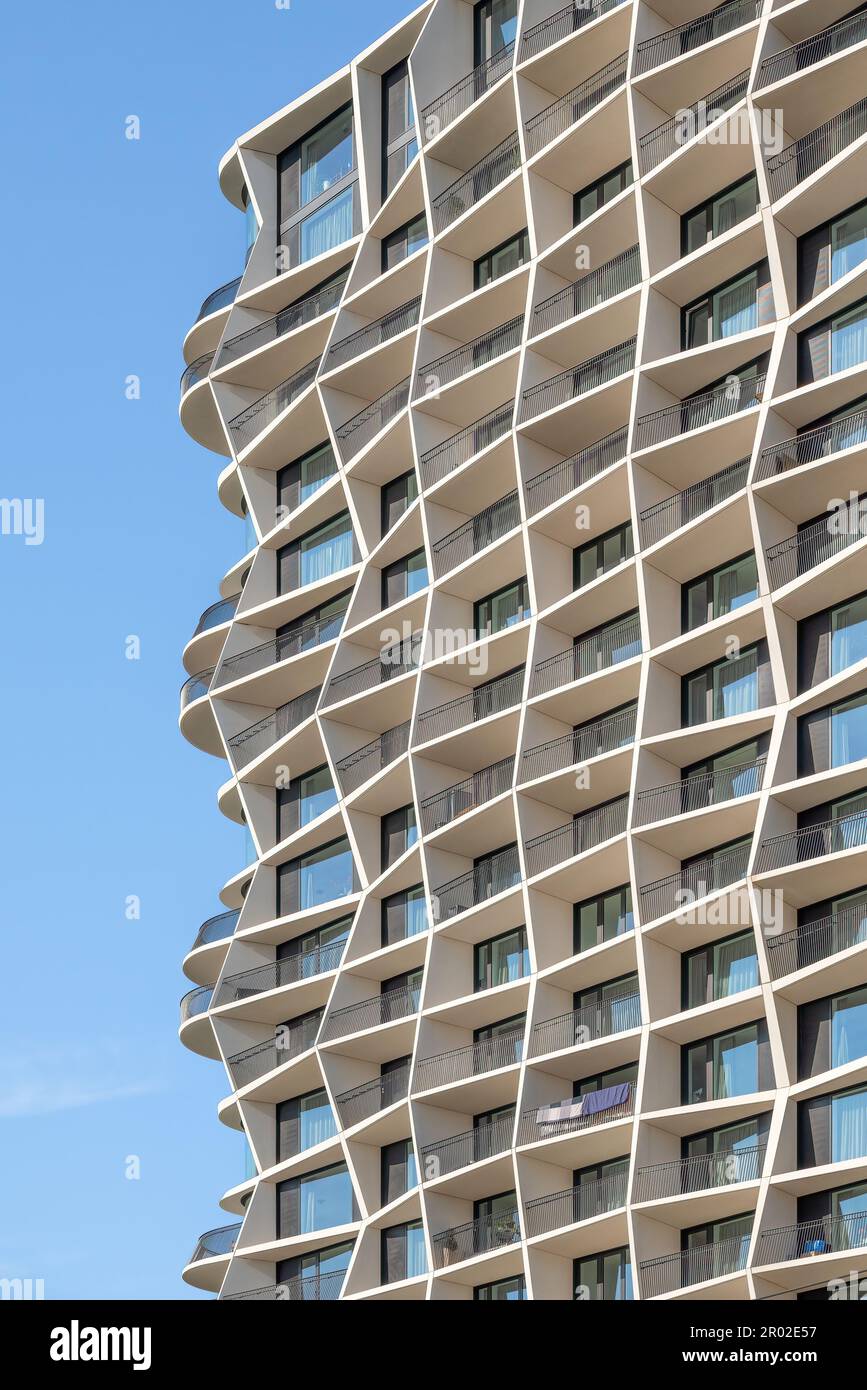 Amsterdam, Paesi Bassi - Q Residences Housing tower by Studio Gang Foto Stock