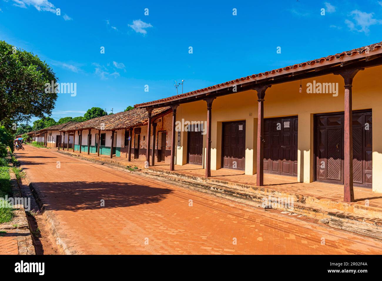 Vecchie case coloniali, missione di Concepcion, sito UNESCO Missioni gesuite di Chiquitos, Bolivia Foto Stock