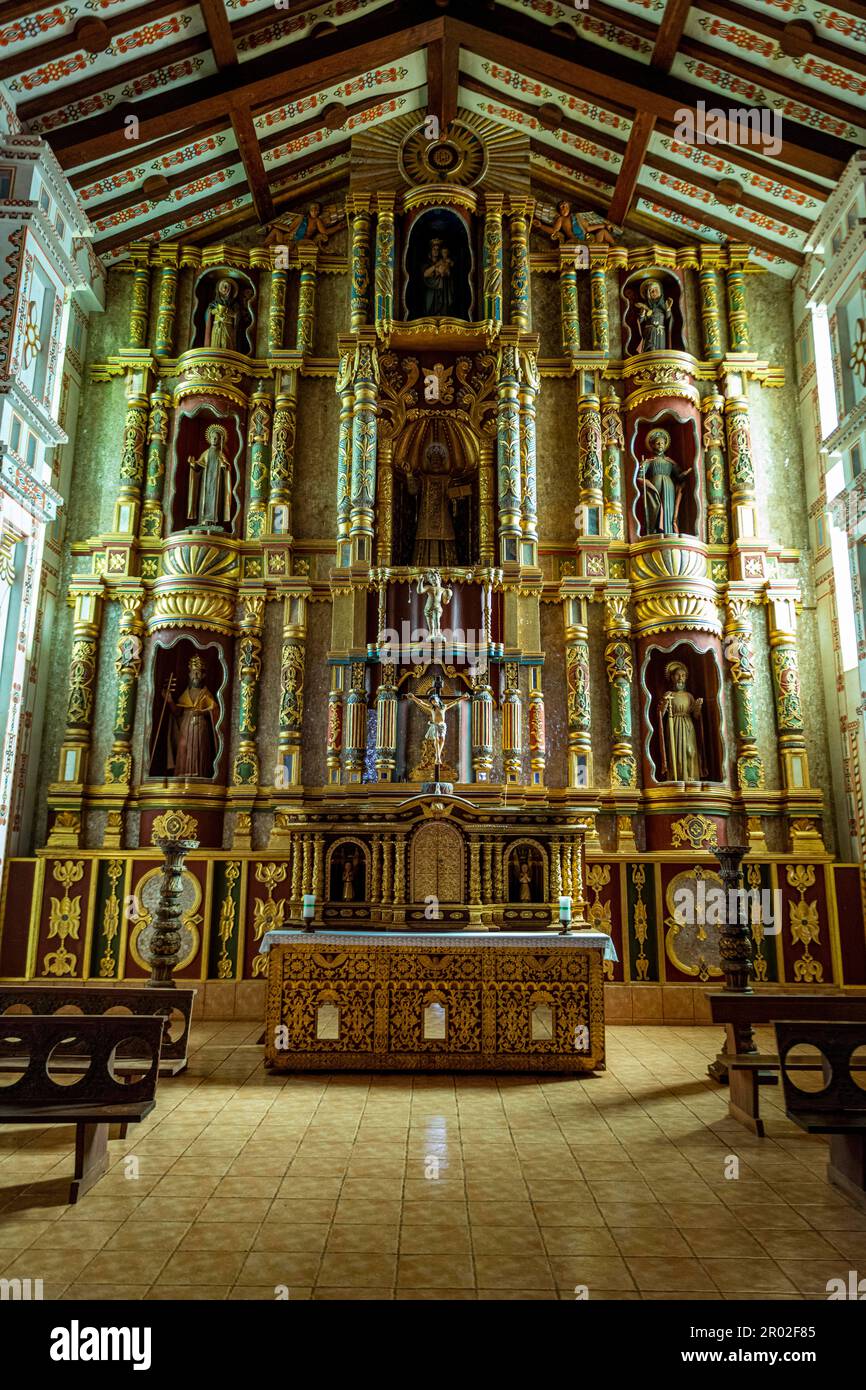 Golden altair, Missioni gesuite di Chiquitos, Bolivia, sito dell'UNESCO Foto Stock