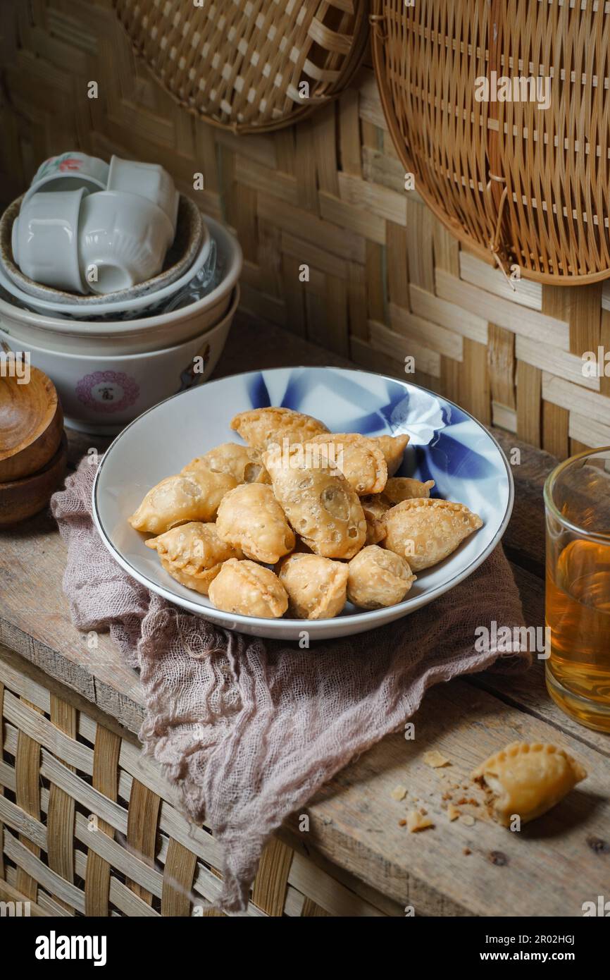 Mini Puff curry o malese chiamato Karipap Mini Foto Stock