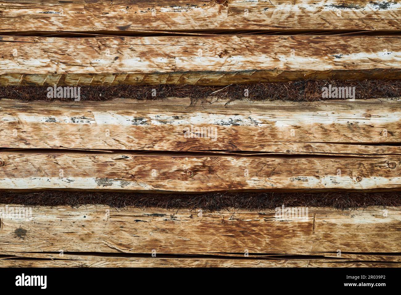Sfondo di legno. Vecchio rustico legno grezzo. Vecchio muro di casa. Sfondo vintage. Tavole di legno. Sfondo di tessitura in legno. Superficie vecchia Foto Stock