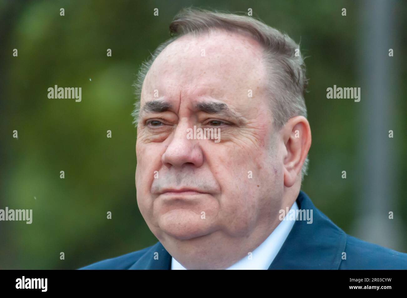 Glasgow, Scozia, Regno Unito. 6th maggio, 2023. L'ex primo ministro Alex Salmond si unisce ai sostenitori dell'indipendenza scozzese per marciare da Kelvingrove Park attraverso il centro della città a un rally a Glasgow Green. L'evento è stato organizzato dal gruppo All Under One Banner. Credit: SKULLY/Alamy Live News Foto Stock