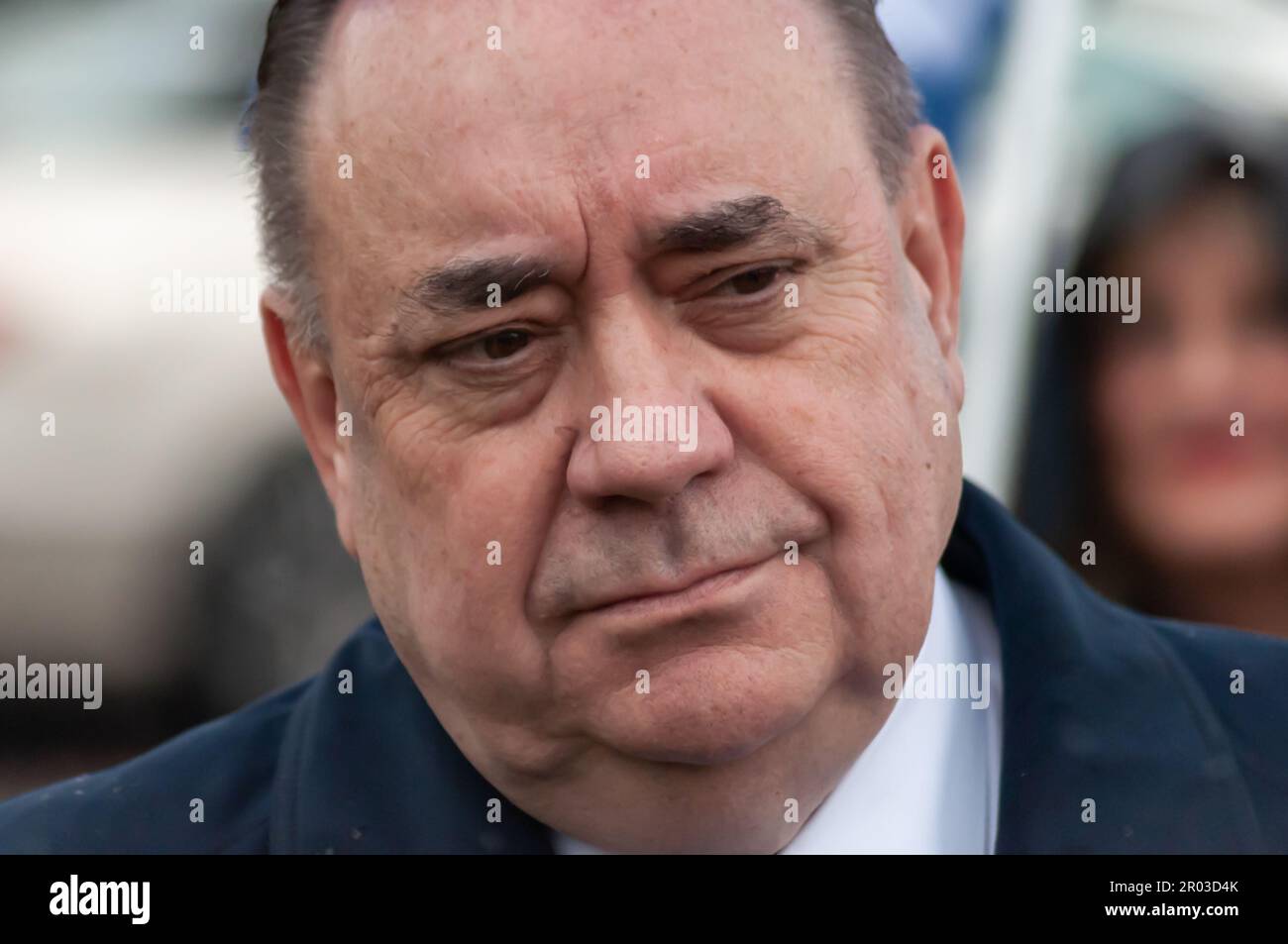 Glasgow, Scozia, Regno Unito. 6th maggio, 2023. L'ex primo ministro Alex Salmond si unisce ai sostenitori dell'indipendenza scozzese per marciare da Kelvingrove Park attraverso il centro della città a un rally a Glasgow Green. L'evento è stato organizzato dal gruppo All Under One Banner. Credit: SKULLY/Alamy Live News Foto Stock