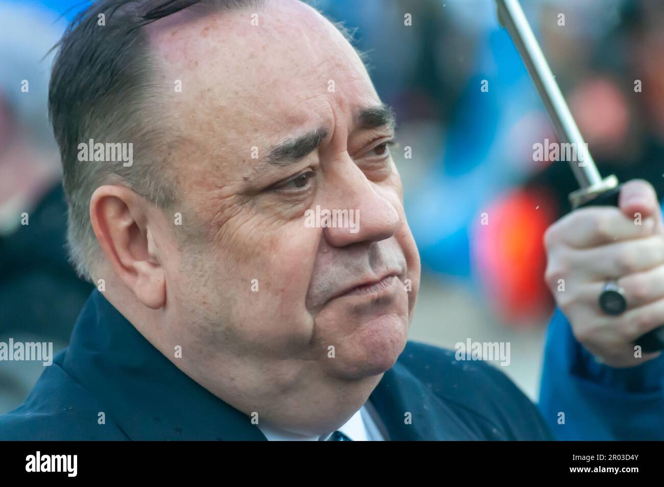 Glasgow, Scozia, Regno Unito. 6th maggio, 2023. L'ex primo ministro Alex Salmond si unisce ai sostenitori dell'indipendenza scozzese per marciare da Kelvingrove Park attraverso il centro della città a un rally a Glasgow Green. L'evento è stato organizzato dal gruppo All Under One Banner. Credit: SKULLY/Alamy Live News Foto Stock