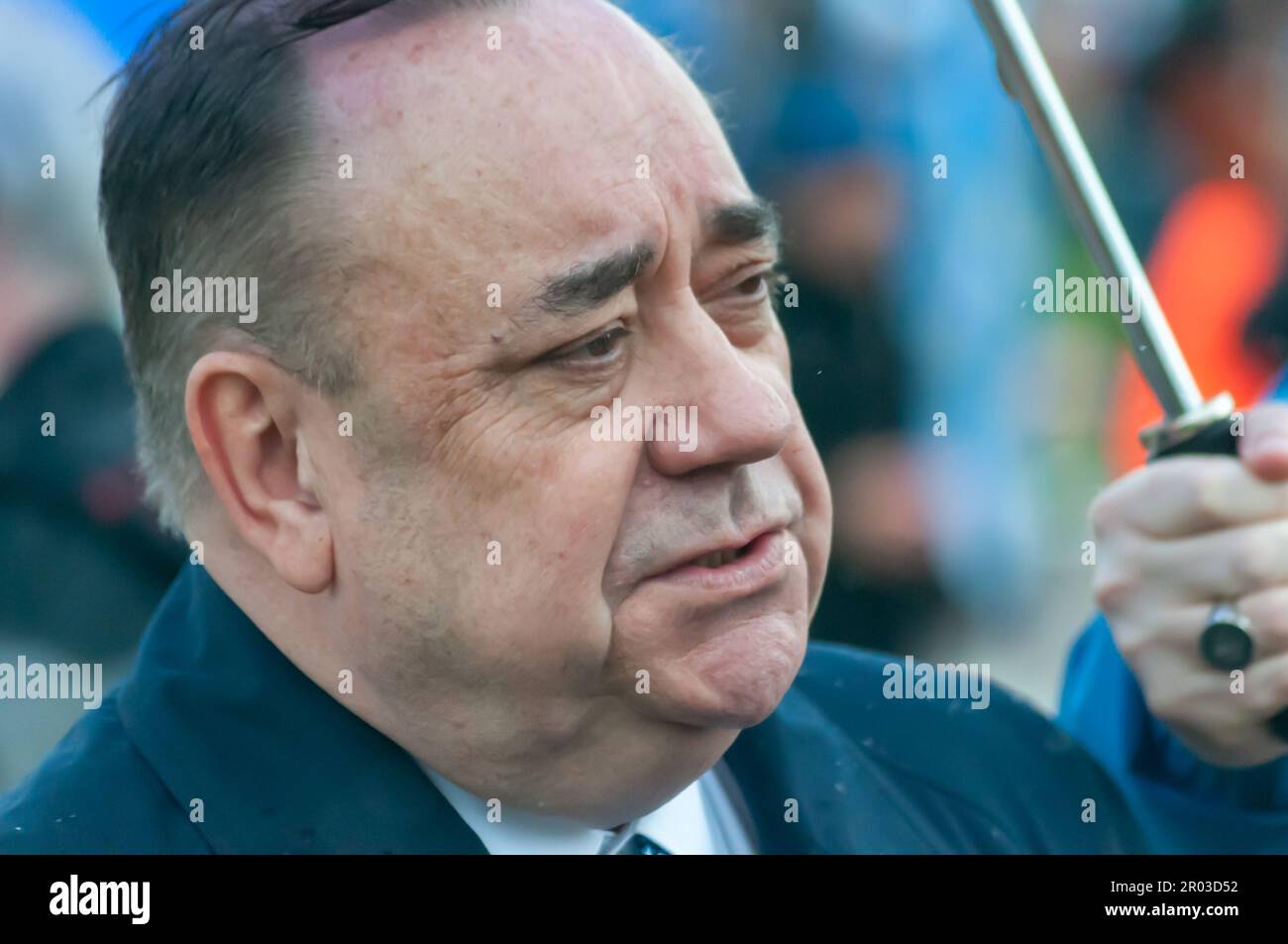 Glasgow, Scozia, Regno Unito. 6th maggio, 2023. L'ex primo ministro Alex Salmond si unisce ai sostenitori dell'indipendenza scozzese per marciare da Kelvingrove Park attraverso il centro della città a un rally a Glasgow Green. L'evento è stato organizzato dal gruppo All Under One Banner. Credit: SKULLY/Alamy Live News Foto Stock