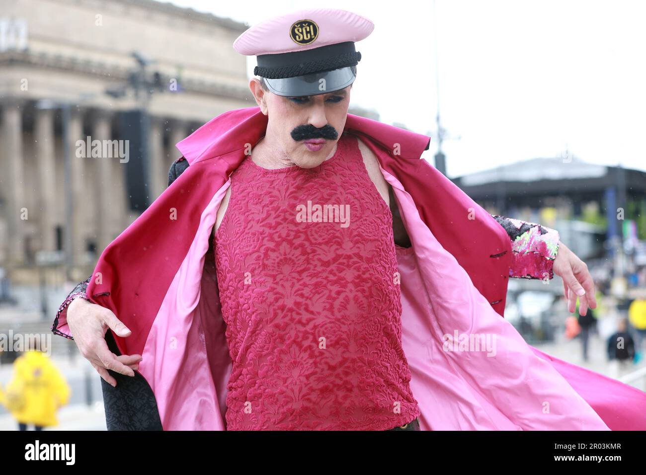 Liverpool, Regno Unito. 06th maggio, 2023. Rappresentante della Croazia Let 3 andare per una passeggiata nei loro costumi, a Liverpool, Inghilterra, il 6 maggio 2023. Foto: Sanjin Strukic/PIXSELL Credit: Pixsell/Alamy Live News Foto Stock