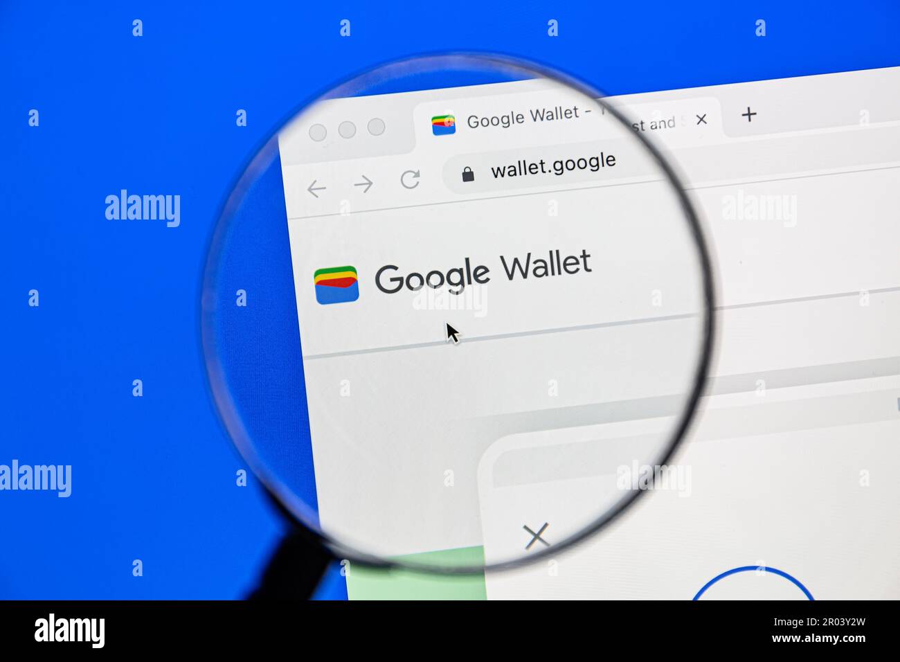 Ostersund, Svezia - 30 gennaio 2023: Sito web di Google Wallet. Google Wallet è una piattaforma di portafoglio digitale sviluppata da Google. Foto Stock