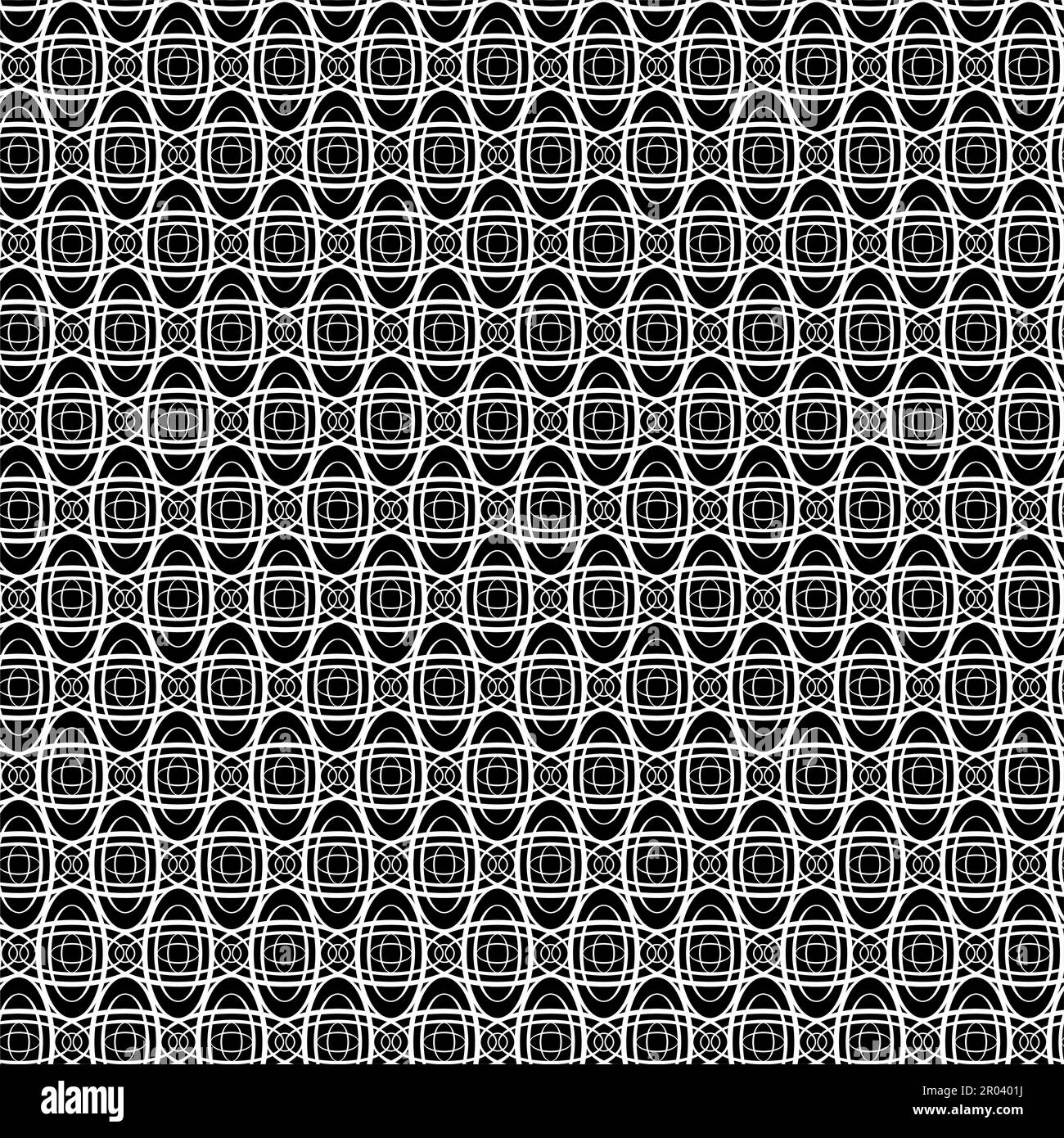 Openwork senza cuciture in bianco e nero. Illustrazione Vettoriale