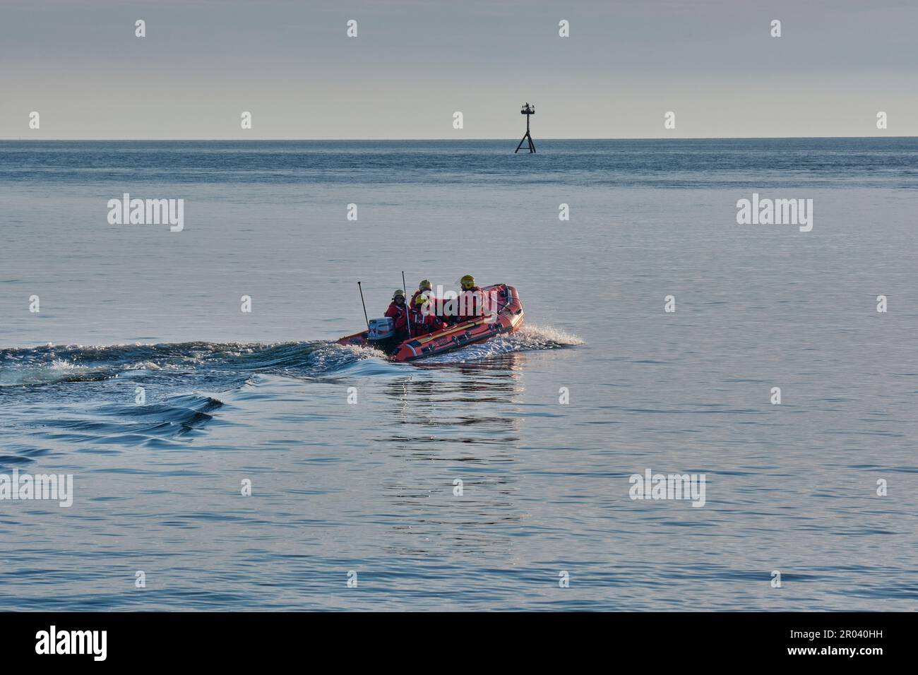 Maryport Rescue Services appena fuori Maryport Beach, Maryport, Cumbria Foto Stock