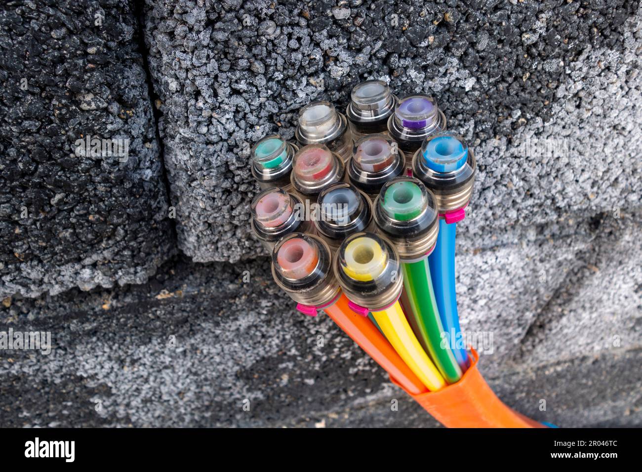 fibra ottica per internet ad alta velocità Foto Stock