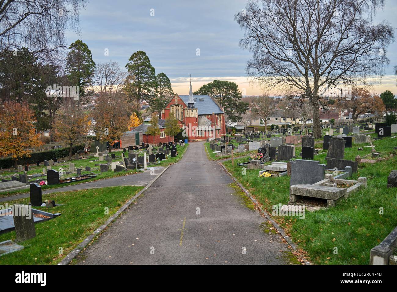 Peanrth Cemetery Castle Avenue Penarth South Wales Foto Stock