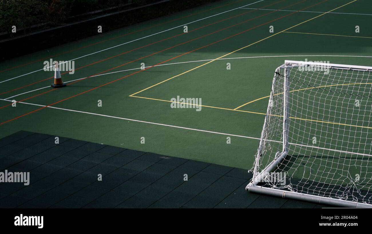 Il campo di allenamento del calcio Foto Stock
