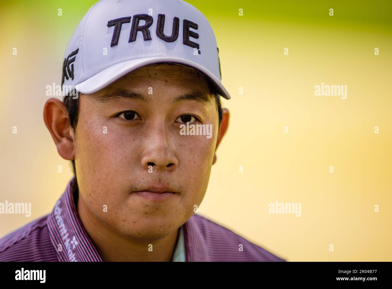6 maggio 2023: Dylan Wu sul green 8th durante il terzo round del campionato Wells Fargo 2023 al Quail Hollow Club di Charlotte, NC. (Scott Kinser/Cal Sport Media) Foto Stock