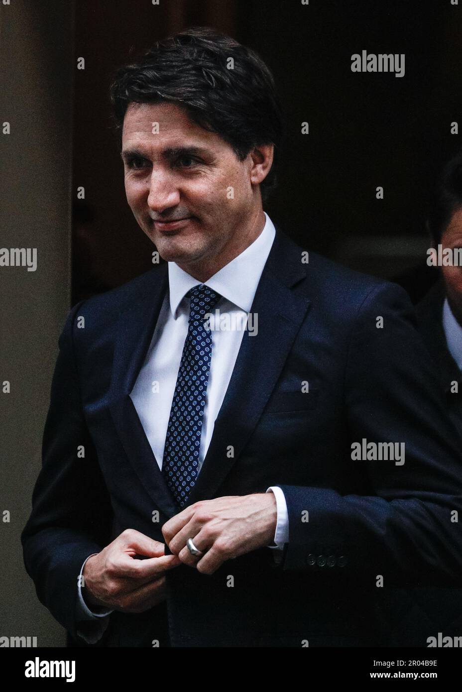 Londra, Regno Unito. 06th maggio, 2023. Justin Trudeau, primo Ministro del Canada, lascia 10 Downing Street dopo aver incontrato Rishi Sunak. Credit: Imageplotter/Alamy Live News Foto Stock