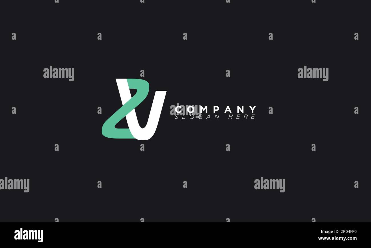 ZV lettere alfabetiche iniziali logo monogramma Illustrazione Vettoriale
