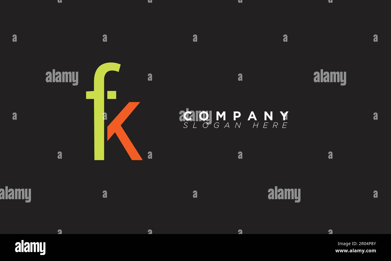 FK lettere alfabetiche iniziali logo monogramma Illustrazione Vettoriale