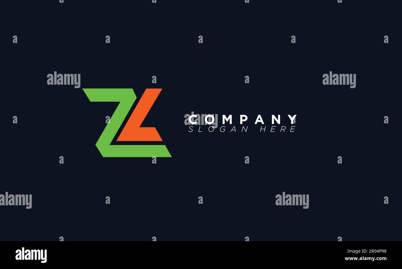 ZL lettere alfabetiche iniziali logo monogramma Illustrazione Vettoriale