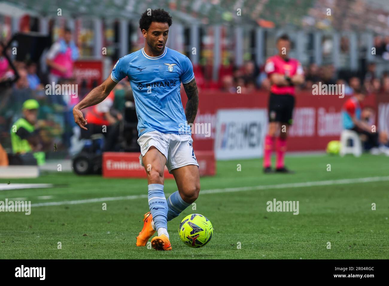 Milano, Italia. 06th maggio, 2023. Felipe Anderson della SS Lazio in azione durante la Serie A 2022/23 tra AC Milan e SS Lazio allo Stadio San Siro. Punteggio finale; Milano 2 | 0 Lazio. Credit: SOPA Images Limited/Alamy Live News Foto Stock