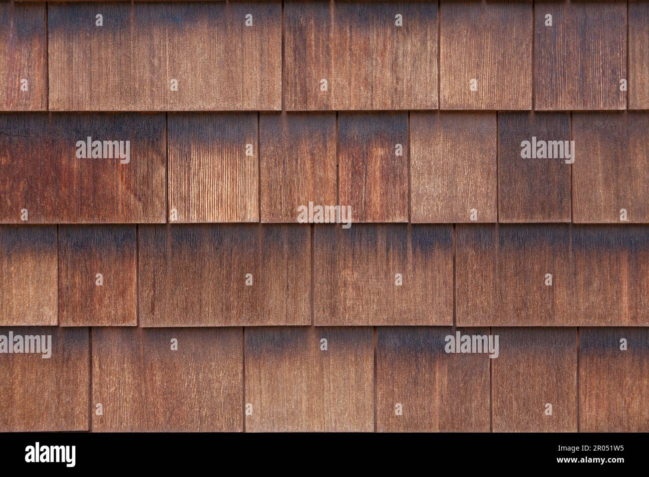 Scandole di legno marrone, struttura e sfondo Foto Stock