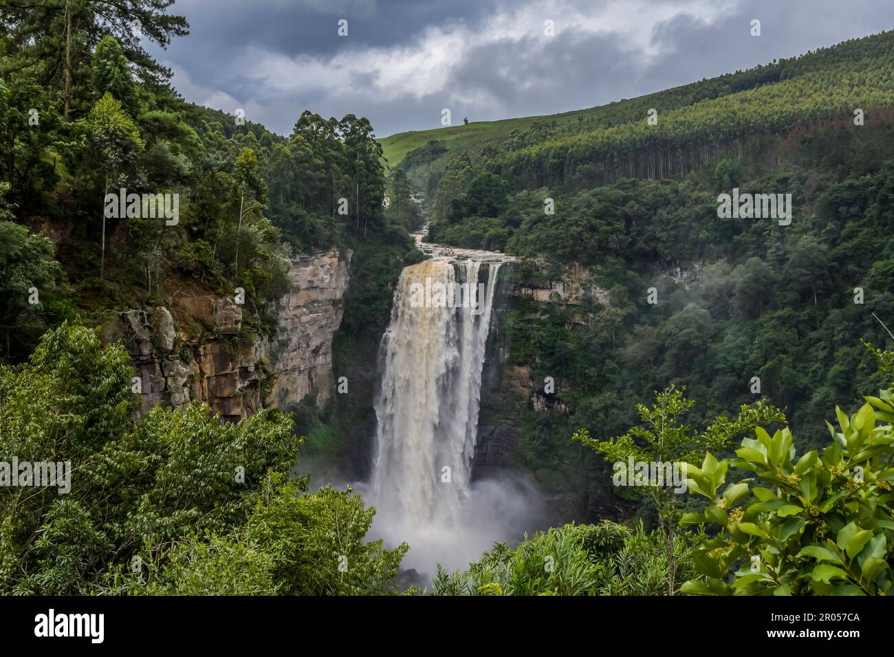 La cascata di Karkloof nelle midlands meandro KZN Sud africa Foto Stock