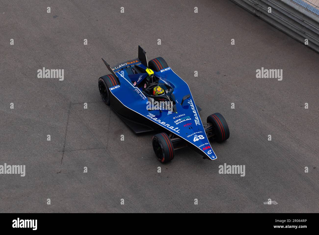 E-Prix Monaco 2023 Maserati di Mortara senza ala Foto Stock