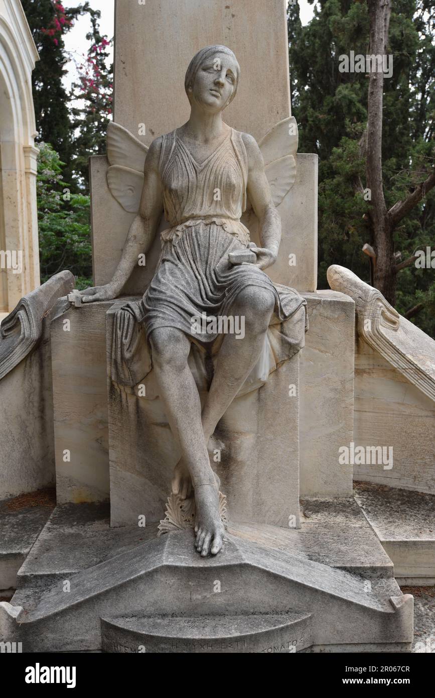 Il primo cimitero di Atene, Grecia Foto Stock