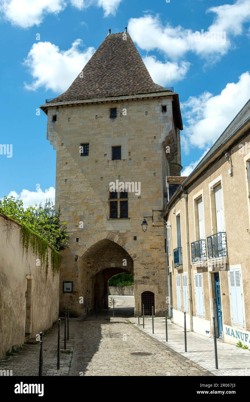 Nevers. La porta Croux. Dipartimento della Nièvre. Bourgogne Franca Contea. Francia Foto Stock