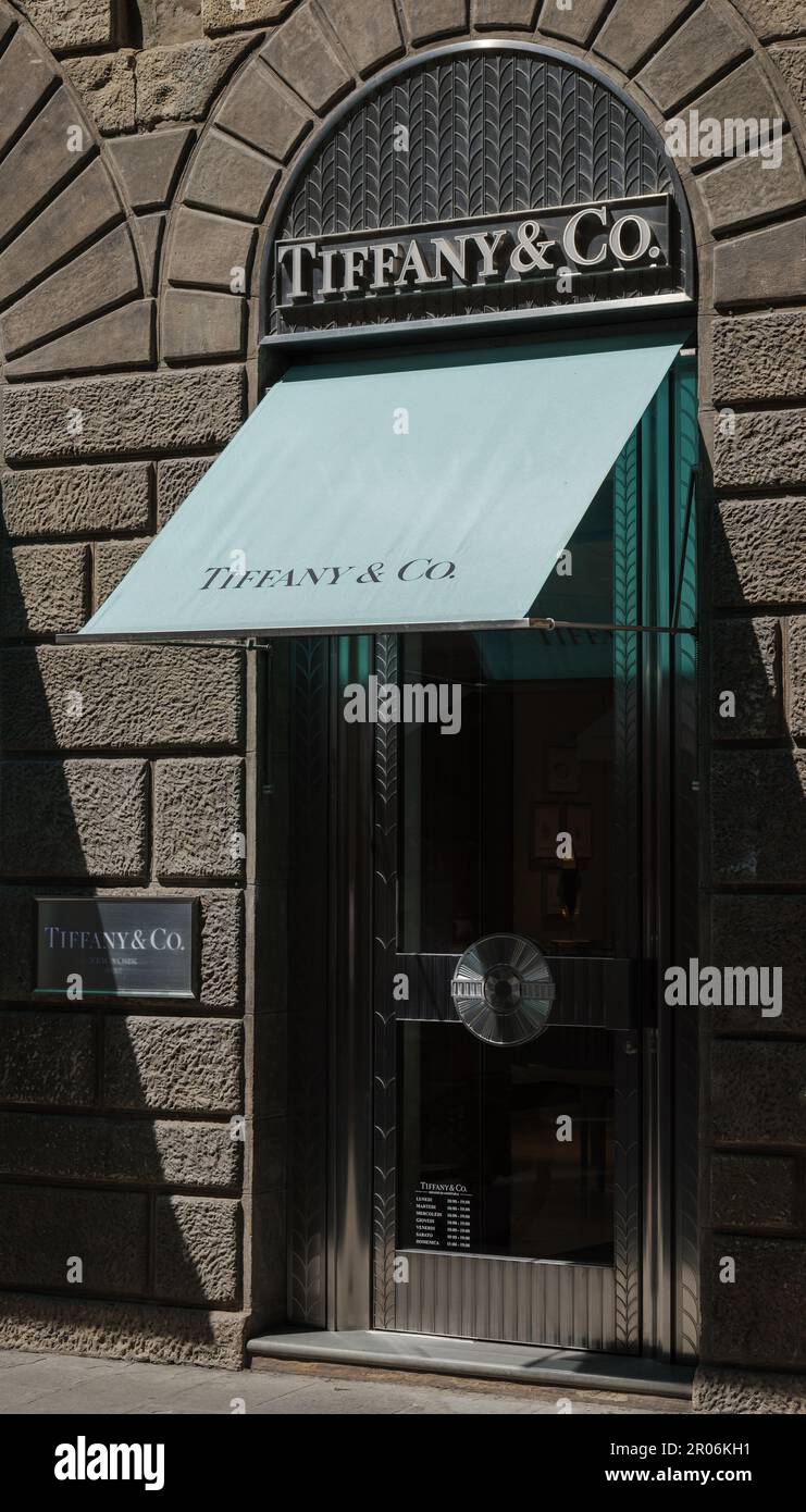 Negozio Tiffany & Co. In Via Tornabuoni Firenze, Italia Foto Stock