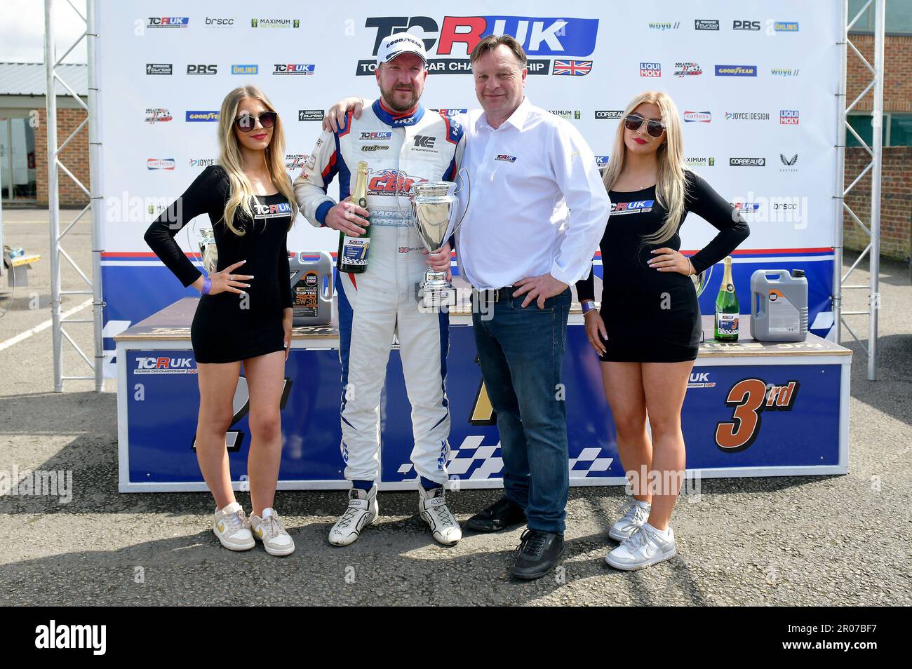 TCR Touring Car Championship Domenica 7th Maggio 2023, Jac Constable ottiene la prima vittoria TCR UK per Audi, Croft Darlington. Credit: Robert Chambers/Alamy Live News Foto Stock