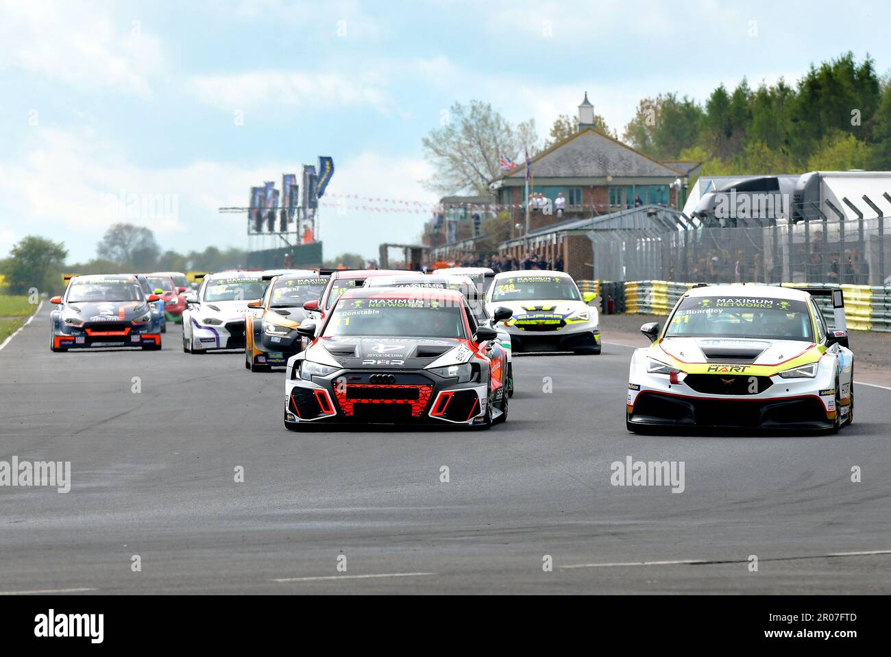 TCR Touring Car Championship Domenica 7th Maggio 2023, Jac Constable ottiene la prima vittoria TCR UK per Audi, Croft Darlington. Credit: Robert Chambers/Alamy Live News Foto Stock