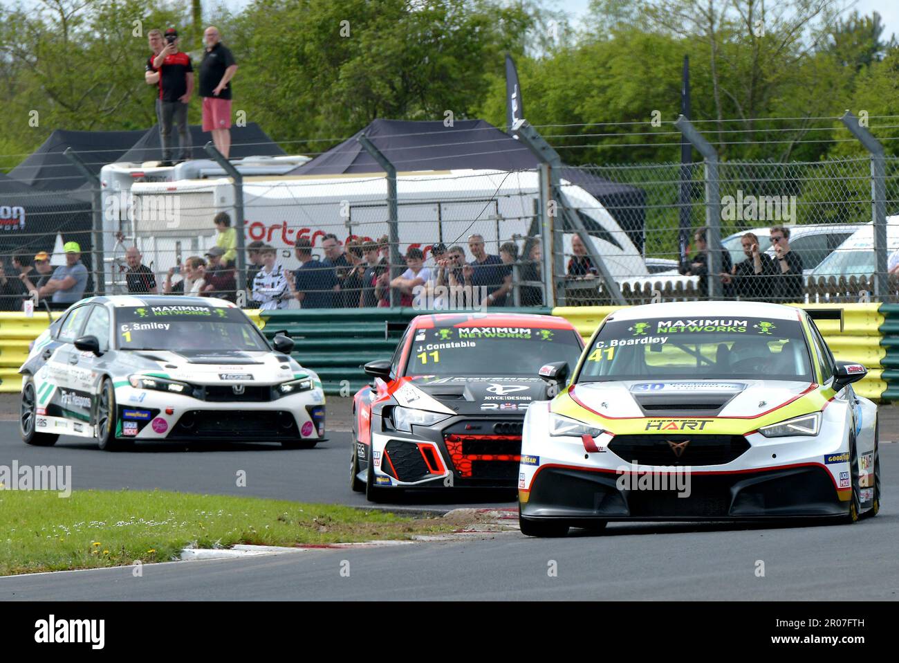 TCR Touring Car Championship Domenica 7th Maggio 2023, Jac Constable ottiene la prima vittoria TCR UK per Audi, Croft Darlington. Credit: Robert Chambers/Alamy Live News Foto Stock