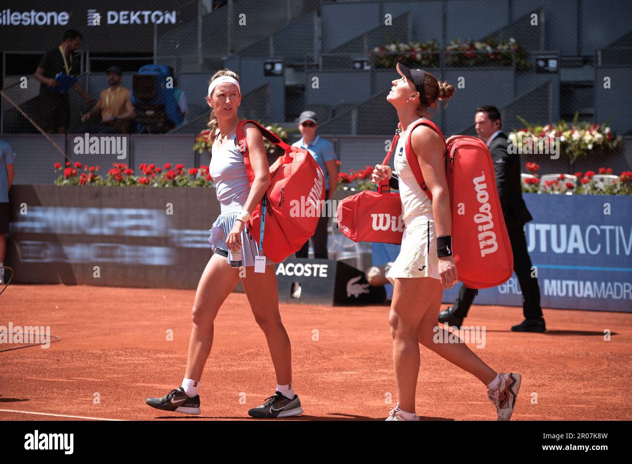 Madrid, Spagna. 07th maggio, 2023. Tennis: Mutua Madrid Open tennis Tournament - Madrid, Double Final WTA, Women: Jessica Pegula (USA) e Coco Gauff (USA) V Victoria Azarenka e Beatriz Haddad Maia (BRA). Credit: EnriquePSans/Alamy Live News Foto Stock