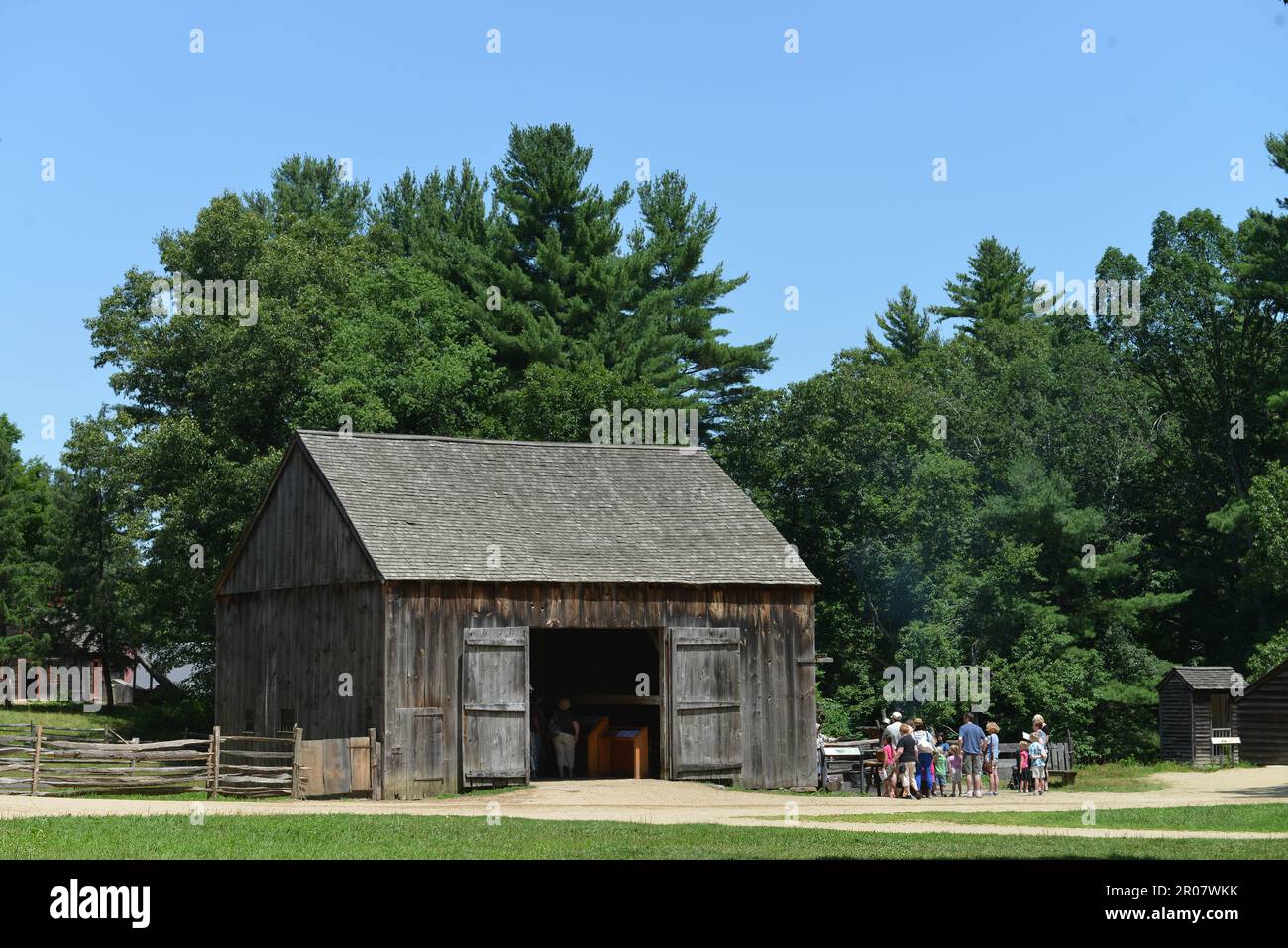 Fienile, Museum Village, Old Sturbridge Village, Massachusetts, USA Foto Stock
