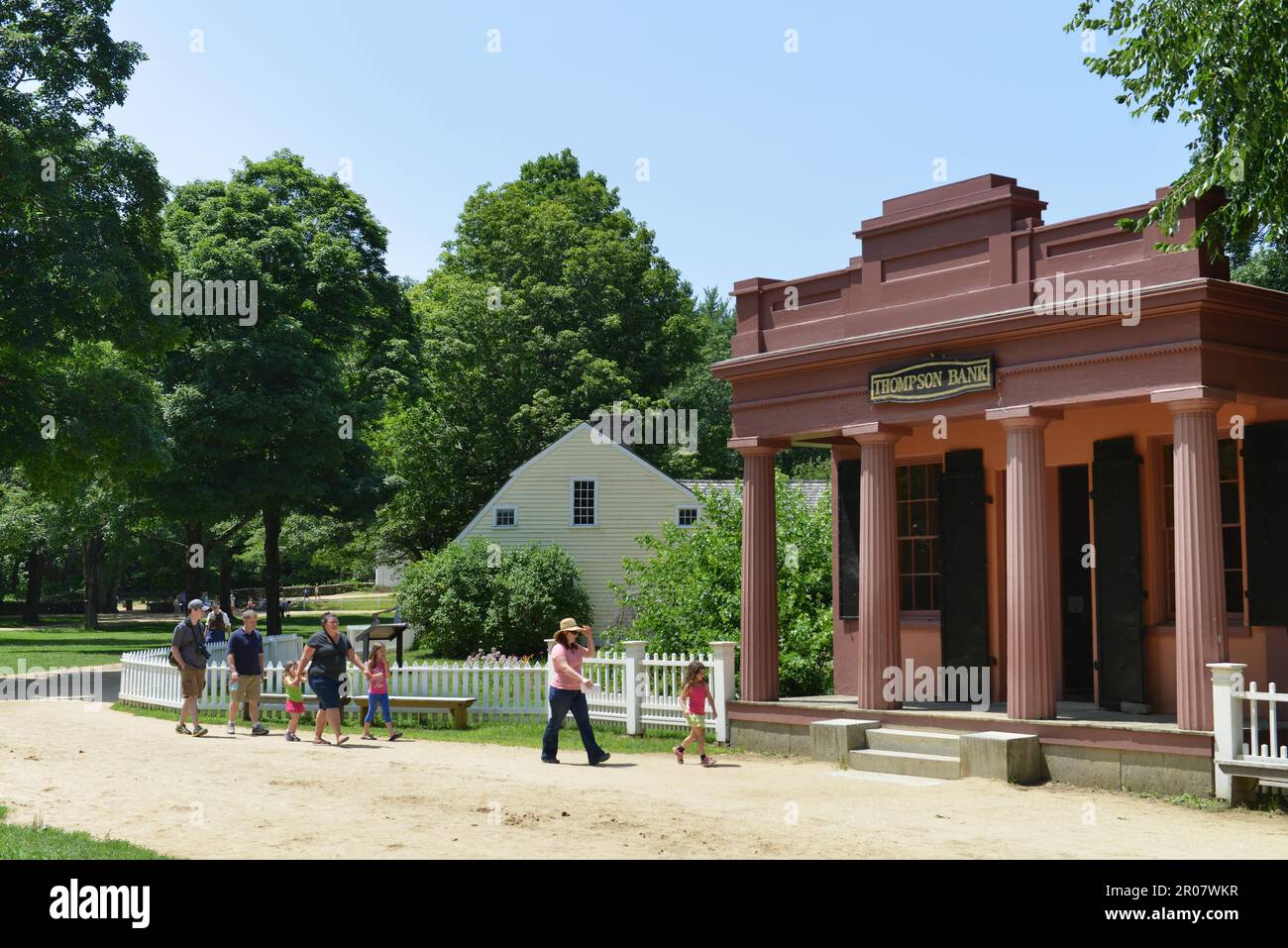 Bank, Museum Village, Old Sturbridge Village, Massachusetts, USA Foto Stock