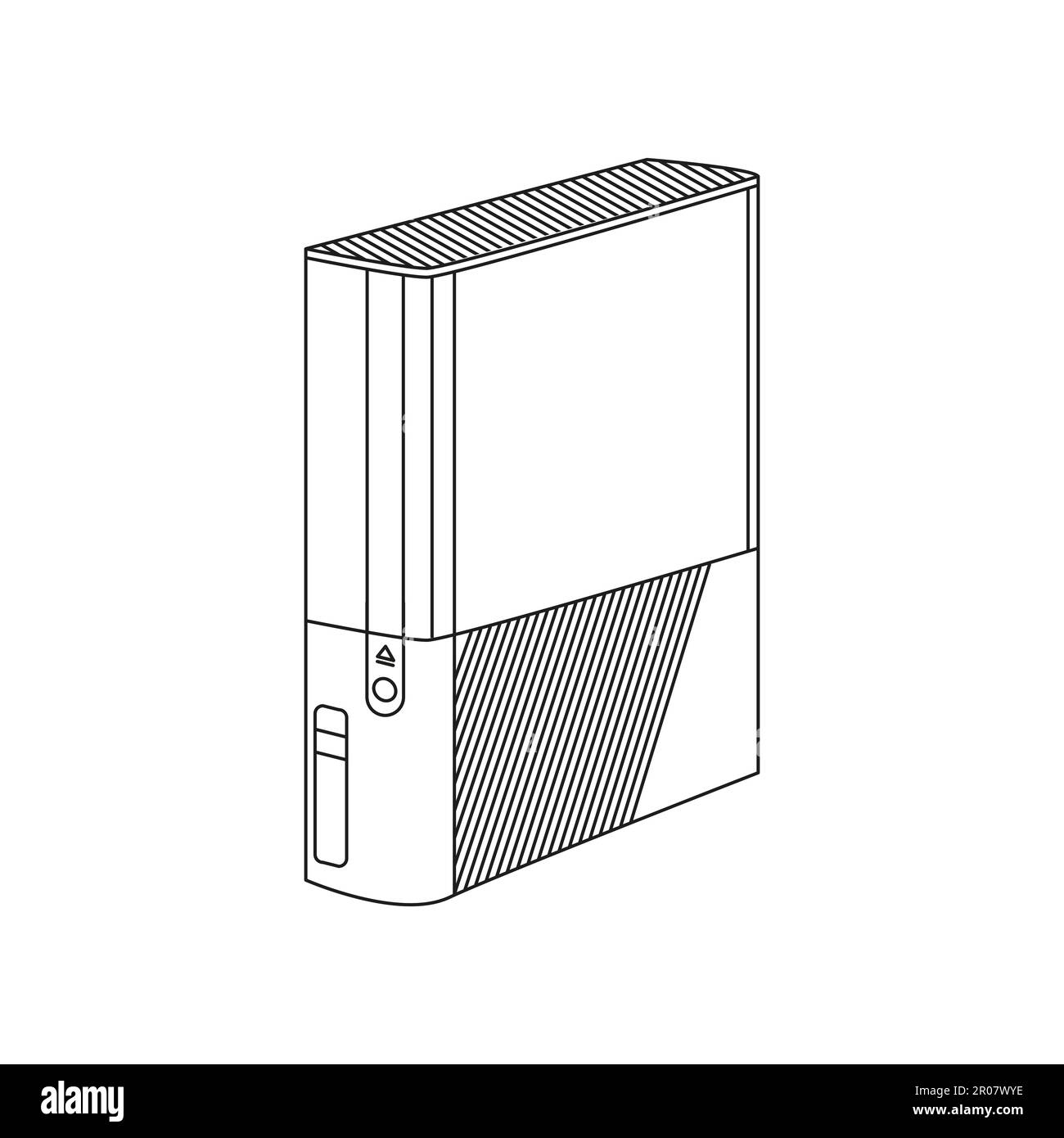 Gioco console computer caso, videogamer scatola per xbox e playstation Illustrazione Vettoriale