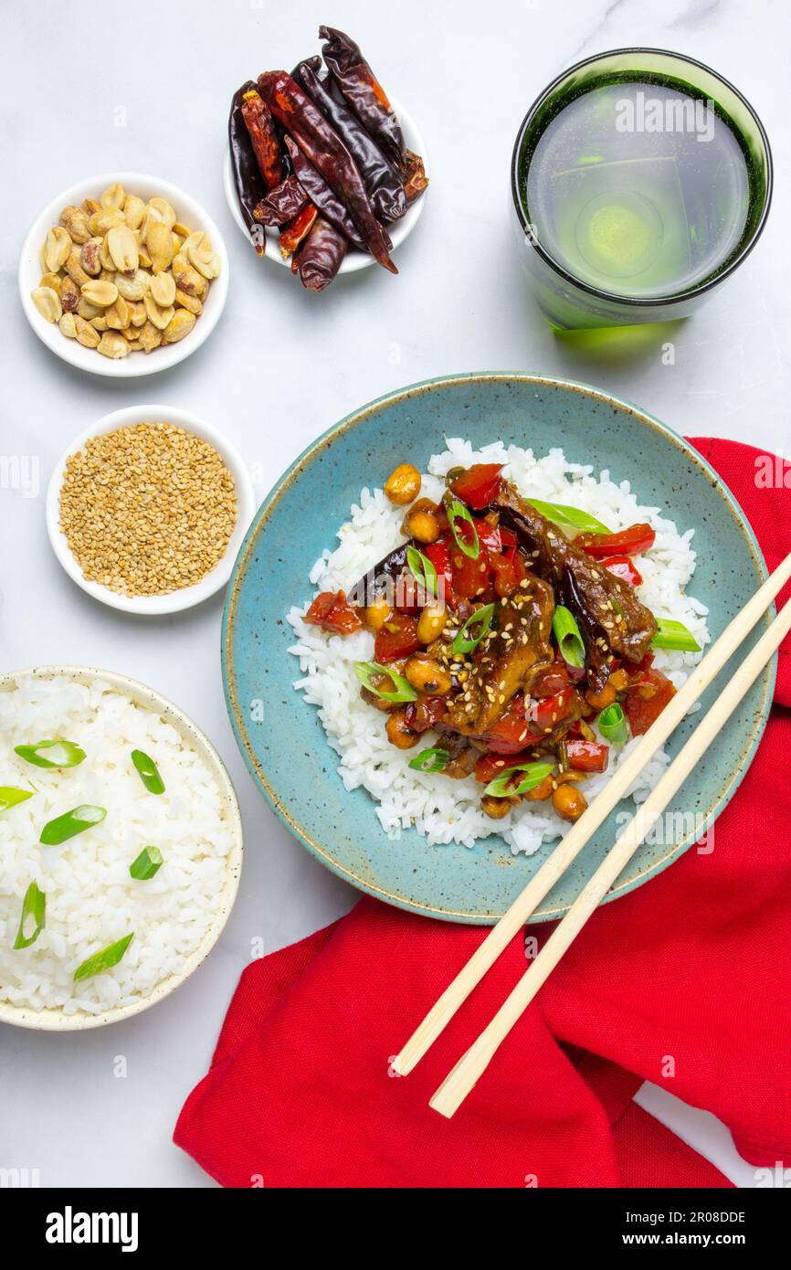Kung Pao Chicken Foto Stock