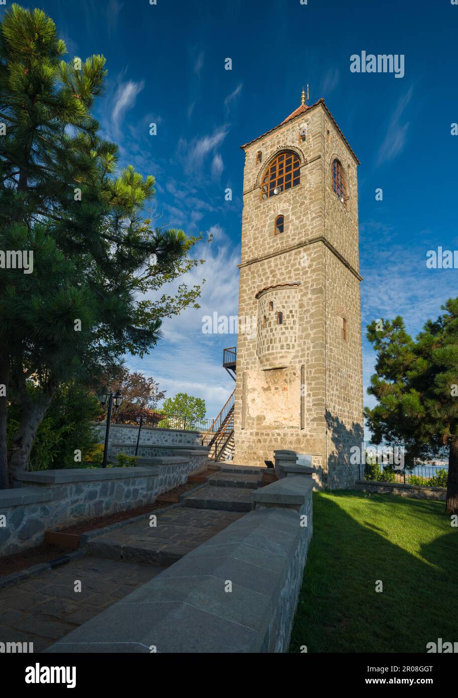 Campanile della Chiesa di Santa Sofia a Trabzon. Regione del Mar Nero. Trabzon, Turchia Foto Stock