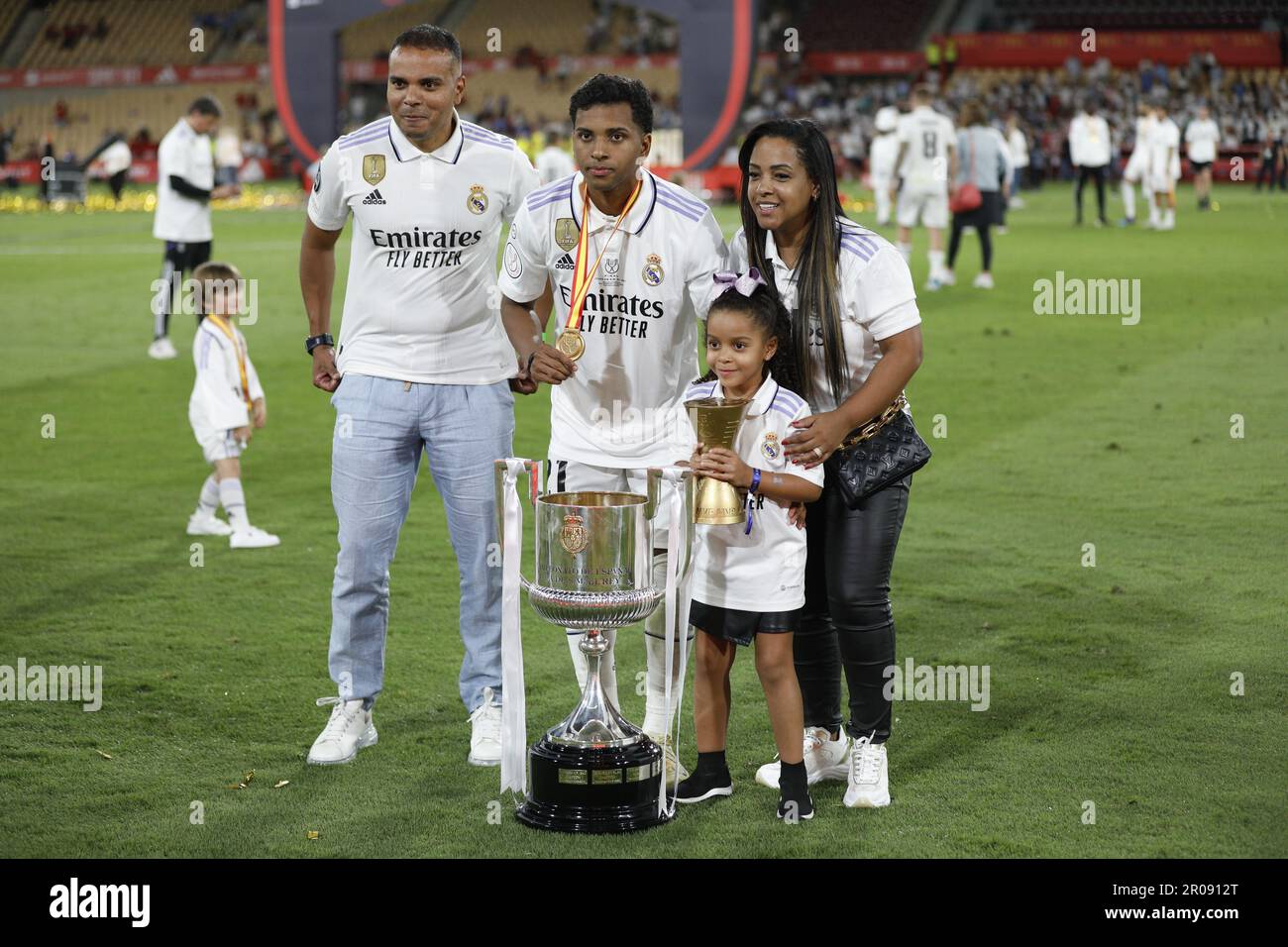 Durante la partita della Copa del Rey tra il Real Madrid e la CA Osasuna si è giocato allo stadio la Cartuja il 6 maggio 2023 a Siviglia, Spagna. (Foto di Antonio Pozo / PRESSIN) Foto Stock