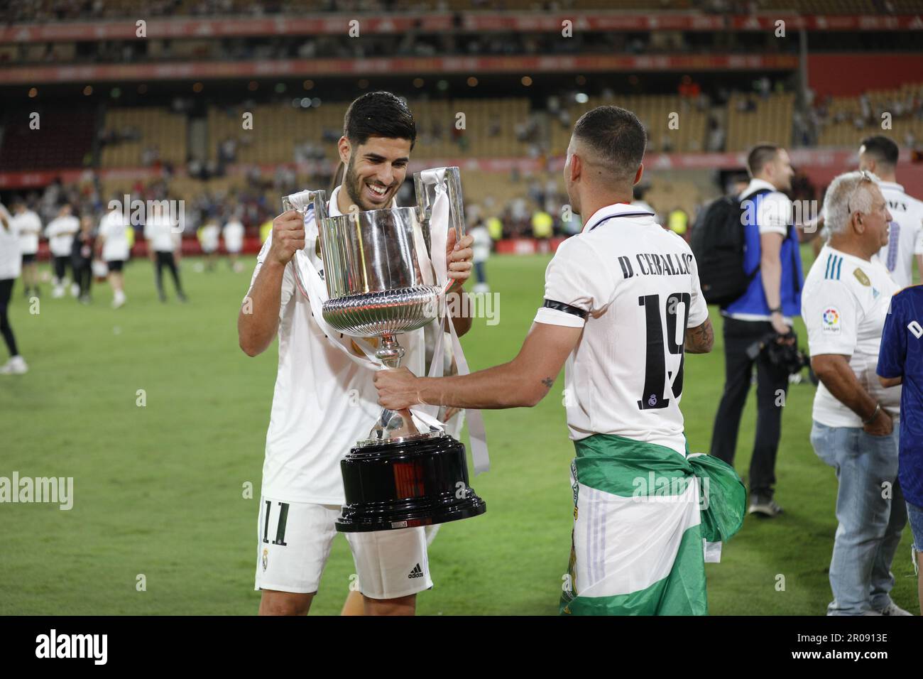 Durante la partita della Copa del Rey tra il Real Madrid e la CA Osasuna si è giocato allo stadio la Cartuja il 6 maggio 2023 a Siviglia, Spagna. (Foto di Antonio Pozo / PRESSIN) Foto Stock