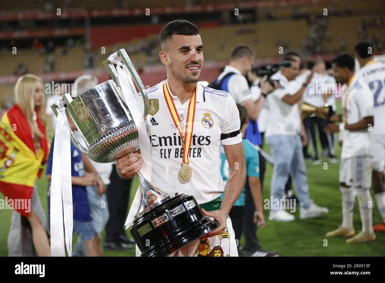 Durante la partita della Copa del Rey tra il Real Madrid e la CA Osasuna si è giocato allo stadio la Cartuja il 6 maggio 2023 a Siviglia, Spagna. (Foto di Antonio Pozo / PRESSIN) Foto Stock