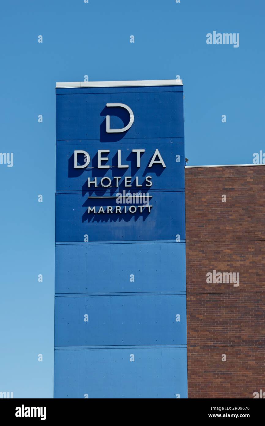 Minneapolis, Minnesota. Marriott International ha acquisito il marchio Delta Hotels e Delta è ora un marchio interamente di proprietà di Marriott ed è incluso in t Foto Stock