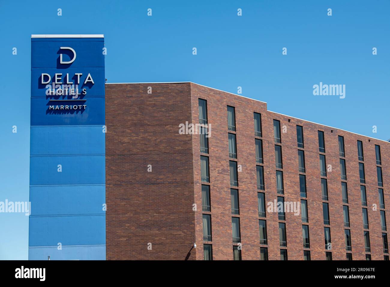 Minneapolis, Minnesota. Marriott International ha acquisito il marchio Delta Hotels e Delta è ora un marchio interamente di proprietà di Marriott ed è incluso in t Foto Stock