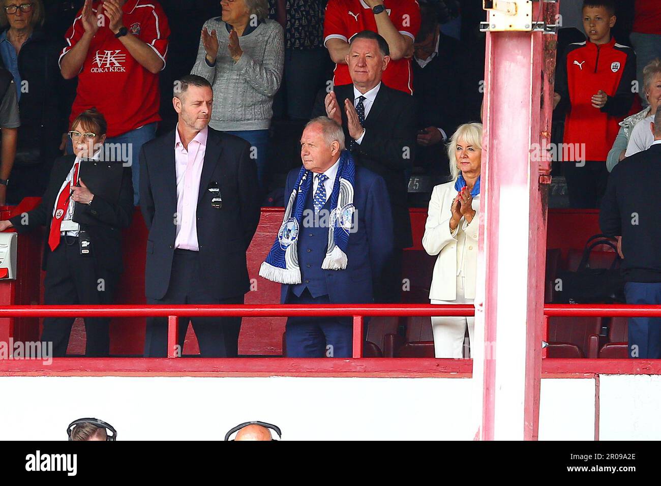 Oakwell Stadium, Barnsley, Inghilterra - 7th maggio 2023 Barry Fry - prima del gioco Barnsley contro Peterborough United, Sky Bet League One, 2022/23, Oakwell Stadium, Barnsley, Inghilterra - 7th maggio 2023 Credit: Arthur Haigh/WhiteRosePhotos/Alamy Live News Foto Stock