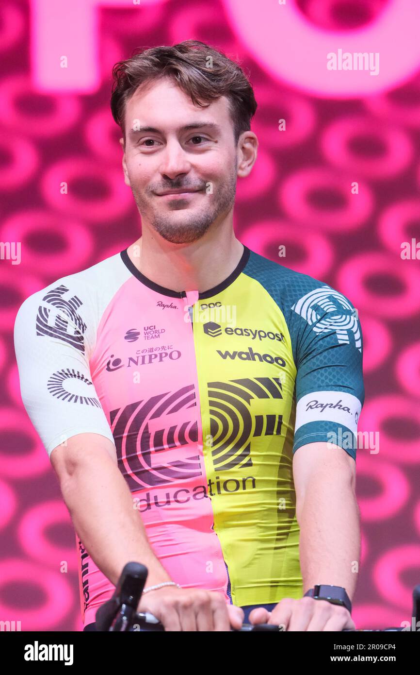 Alberto Bettiol of Italy - EF Education Easypost visto durante il giro d'Italia 106th 2023. La cerimonia di apertura della presentazione del team per il giro d'Italia 2023 106th, a Pescara Foto Stock